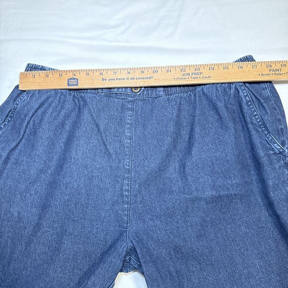 Drapers & Damons Womens Plus 1X Pull On Capri Jeans Elastic Waist Stretch EUC - Picture 6 of 12